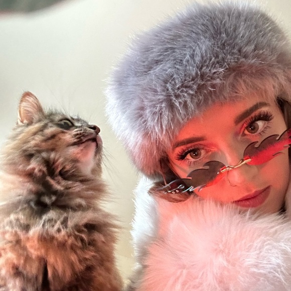 Warm winter fur headband - Picture 2 of 2